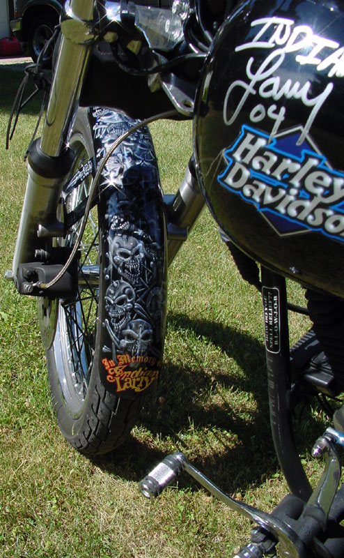 gold leafed tribute theme bike fender