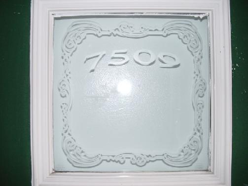 etched address door glass