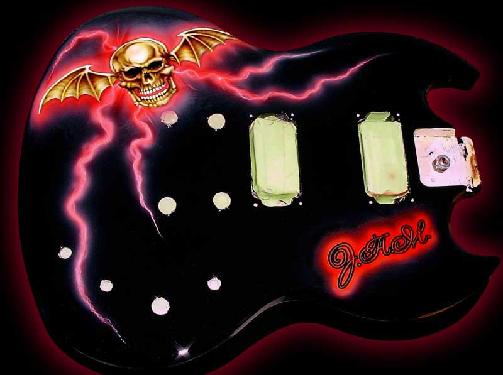 Custom Paint Guitar Airbrush