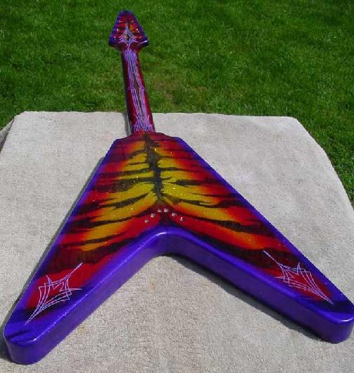 Custom Painted Guitar Airbrushed